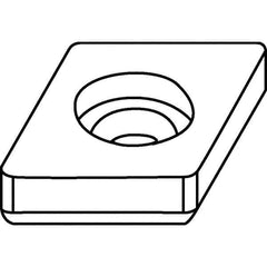 Kennametal - 1/2" Inscribed Circle, Diamond (Shape) Turning Shim for Indexables - 0.156" Thick, SKCP Shim Style - Industrial Tool & Supply
