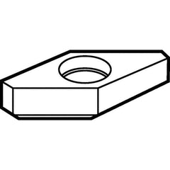 Kennametal - Diamond (Shape) Boring Bar & Turning Shim for Indexables - Ceramic, 0.187" Thick, Negative Rake, Left Hand Cut - Industrial Tool & Supply