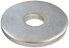 Gibraltar - 7/8" Screw, Steel Fender Flat Washer - 15/16" ID x 3-1/4" OD, 3/8" Thick, Zinc-Plated Finish - Industrial Tool & Supply