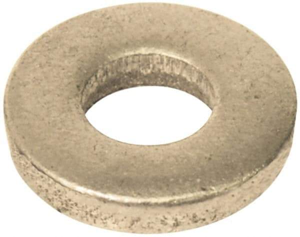 Gibraltar - 3/8" Screw, Grade 12L14 Case Hardened Steel Standard Flat Washer - 13/32" ID x 7/8" OD, 1/8" Thick, Nickel-Plated Finish - Industrial Tool & Supply