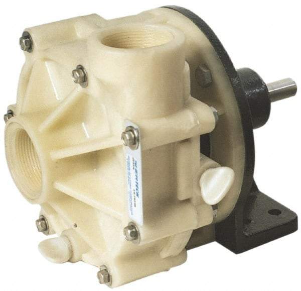 Pentair - 3/4 HP, Corrosion Resistant Pump - 1-1/2 Inlet Size, 1-1/2 Outlet Size, Polypropylene - Industrial Tool & Supply