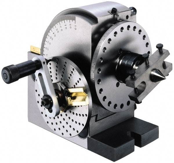 Interstate - Headstock Taper 3MT, Semi-Universal Dividing Head - 5.04" Centerline Height, 11.535" Long x 6.142" Wide x 8.661" High - Industrial Tool & Supply