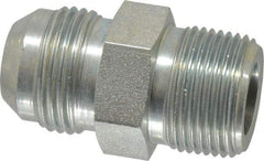 Parker - 3/4" Tube OD, 37° Steel Flared Tube Male Connector - 3/4 NPTF, Flare x MNPTF Ends - Industrial Tool & Supply