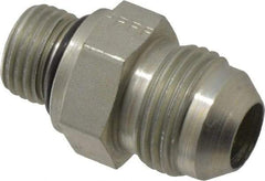 Parker - 1/2" Tube OD, 37° Steel Flared Tube Straight Thread Connector - 9/16 UNF, Flare x SAE-ORB Ends - Industrial Tool & Supply