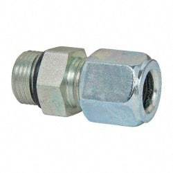 Parker - Metal Flareless Bite Tube Straight Thread Connectors - 3/4-16" Thread - Industrial Tool & Supply