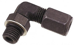 Parker - Metal Flareless Bite Tube Straight Thread Elbow - 1-1/16-12" Thread - Industrial Tool & Supply