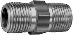 Parker - 3/4 x 1/4 Male Thread, Zinc Plated Steel Industrial Pipe Hex Nipple - MNPTF, 5,500 psi - Industrial Tool & Supply