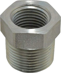Parker - 3/4 Male Thread x 1/2 Female Thread, Zinc Plated Steel Industrial Pipe Hex Bushing - MNPTF x FNPTF, 5,000 psi - Industrial Tool & Supply