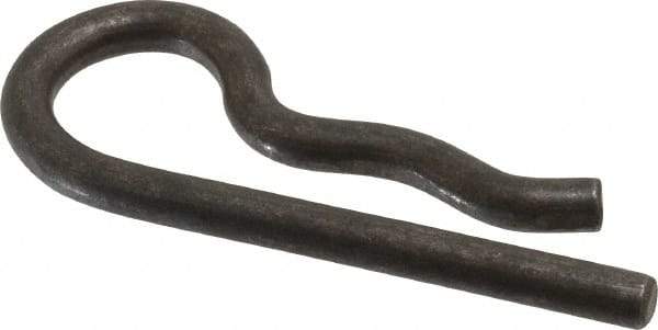 Made in USA - 3/4 to 1" Shaft Diam, 3-1/4" Long, 1/4" Wire Diam, Hair Pin Cotter - MB Grade 2 Spring Steel, Uncoated - Industrial Tool & Supply