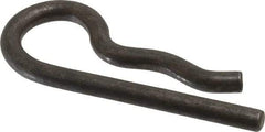 Made in USA - 3/4 to 1" Shaft Diam, 3-1/4" Long, 1/4" Wire Diam, Hair Pin Cotter - MB Grade 2 Spring Steel, Uncoated - Industrial Tool & Supply