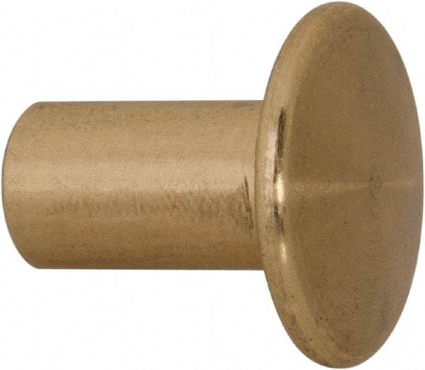 Made in USA - #8-32 Thread Barrel, Brass Sex Bolt & Binding Post - Uncoated, 3/8" Long Barrel - Industrial Tool & Supply