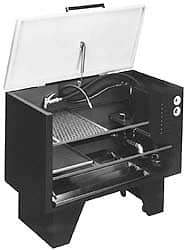 Graymills - Free Standing Solvent-Based Parts Washer - 85 Gal Max Operating Capacity, Steel Tank, 34" (Lid Close)/64" (Lid Open) High, 115 Input Volts - Industrial Tool & Supply