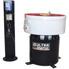 Made in USA - 2 hp, Wet/Dry Operation Vibratory Tumbler - Adjustable Amplitude, Flow Through Drain - Industrial Tool & Supply