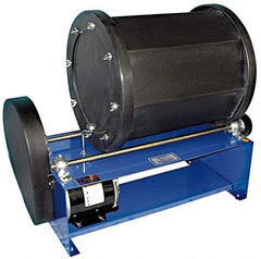 Made in USA - 8.5 Gal Capacity Rotary Tumbler - 1/3 hp Motor, 28" Long x 24" High x 13" Deep - Industrial Tool & Supply