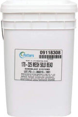 Made in USA - Fine Grade Smooth Glass Bead - 170 to 325 Grit, 50 Lb Pail - Industrial Tool & Supply