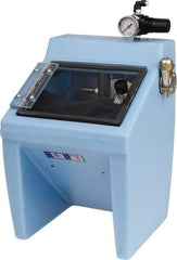 Made in USA - 110V Left Hand Sandblaster - Pressure Feed, 25" CFM at 100 PSI - Industrial Tool & Supply