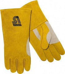 Steiner - Size L Unlined Cowhide Welding Glove - 13" OAL, Gauntlet Cuff, For General Welding - Industrial Tool & Supply