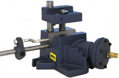 Heinrich - 3/4 to 1-1/2" Vee Capacity, Manual Cross Hole Jig - 10-1/2" Long x 7-1/16" Wide x 6-3/4" High, 5/16, 1/2 & 3/4" ID of Furnished Liners - Industrial Tool & Supply