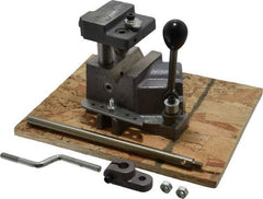 Heinrich - 1/8 to 3/4" Vee Capacity, Manual Cross Hole Jig - 9-1/4" Long x 6-1/16" Wide x 5-1/4" High, 5/16 & 1/2" ID of Furnished Liners - Industrial Tool & Supply