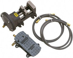 Heinrich - 4" Jaw Width, 4-5/8" Jaw Opening Capacity, Horizontal Stationary Machine Vise - Air Operation, 1 Station, 6-1/8" Long x 5-3/8" High x 1-5/16" Deep - Industrial Tool & Supply