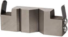 Heinrich - 1 Piece Vise V-Block Attachment - Steel, 3-3/8" Long, 1.24" Wide, 3/4" High - Industrial Tool & Supply