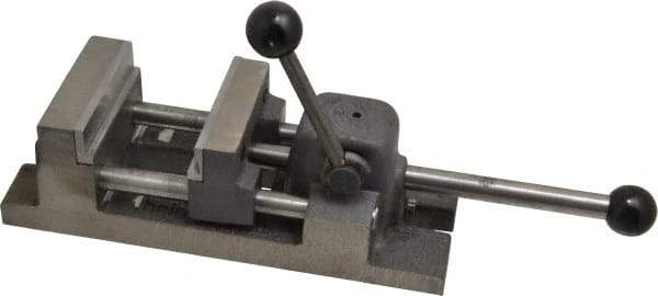 Heinrich - 3" Jaw Opening Capacity x 1-1/4" Throat Depth, Horizontal Drill Press Vise - 3" Wide Jaw, Stationary Base, Standard Speed - Industrial Tool & Supply