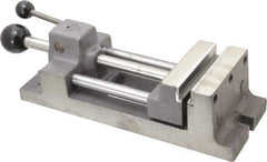 Heinrich - 4-11/16" Jaw Opening Capacity x 1-5/16" Throat Depth, Horizontal Drill Press Vise - 4" Wide Jaw, Stationary Base, Standard Speed - Industrial Tool & Supply