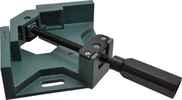 Gibraltar - Fixed Angle, 2 Axes, 5-1/2" Long, 2-1/2" Jaw Height, 2-1/2" Max Capacity, Angle & Corner Clamp - 90° Clamping Angle, 1-1/8" Throat Depth - Industrial Tool & Supply
