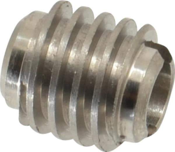 E-Z LOK - #8-32, Bright Finish, Stainless Steel Knife Insert - 1/4" Drill, 1/4" Hole Diam, 3/8" Long, 3/8" Min Grip, Grade 18-8 - Industrial Tool & Supply