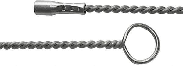 Schaefer Brush - 36" Long, 1/4" NPSM Female, Galvanized Steel Brush Handle Extension - 0.32" Diam, For Use with Tube Brushes & Scrapers - Industrial Tool & Supply