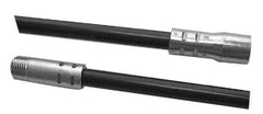 Schaefer Brush - 60" Long, 3/8" NPSM Female, Fiberglass Brush Handle Extension - 0.44" Diam, 3/8" NPSM Male, For Use with Tube Brushes & Scrapers - Industrial Tool & Supply