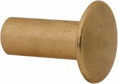 Made in USA - #8-32 Thread Barrel, Brass Sex Bolt & Binding Post - Uncoated, 1/2" Long Barrel - Industrial Tool & Supply