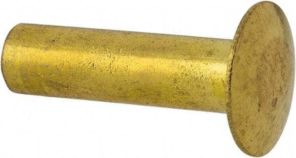 Made in USA - #8-32 Thread Barrel, Brass Sex Bolt & Binding Post - Uncoated, 3/4" Long Barrel - Industrial Tool & Supply
