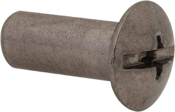 Made in USA - #10-24 Thread Barrel, Slotted/Phillips Drive, Stainless Steel Sex Bolt & Binding Post - 5/8" Long Barrel, Grade 18-8 - Industrial Tool & Supply