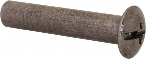 Made in USA - #10-24 Thread Barrel, Slotted/Phillips Drive, Stainless Steel Sex Bolt & Binding Post - 1-1/4" Long Barrel, Grade 18-8 - Industrial Tool & Supply