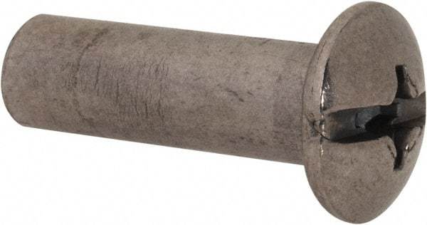 Made in USA - 1/4-20 Thread Barrel, Slotted/Phillips Drive, Stainless Steel Sex Bolt & Binding Post - 1" Long Barrel, Grade 18-8 - Industrial Tool & Supply