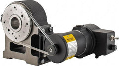 Harig - 5C Compatible, 24 Increment, Horizontal Spin Collet Indexer - 4-1/8" High Center, 1" Max Collet Capacity, 5" Wide x 6" Deep Base, 6-3/8" Overall Height, Motorized Operation - Industrial Tool & Supply