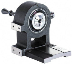 Harig - 5C Compatible, 24 Increment, Horizontal Spin Collet Indexer - 4-1/8" High Center, 1" Max Collet Capacity, 6-3/8" Overall Height, Manual Operation - Industrial Tool & Supply