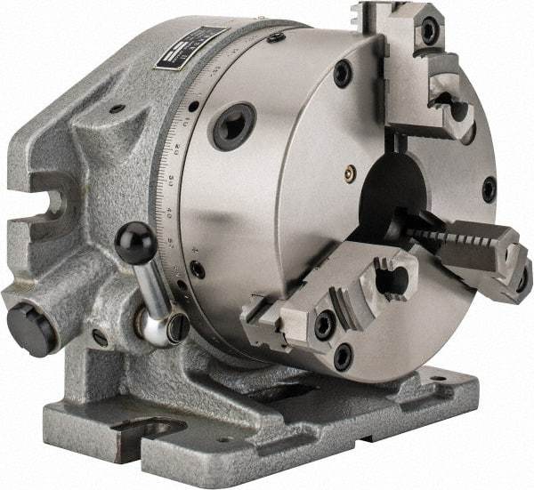 Phase II - 24 Position, 8" Chuck, Super Indexing Spacer - 5.87" High Centerline, 2.48" Chuck Through Hole - Industrial Tool & Supply