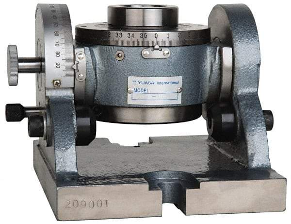 Yuasa - 24 Position, 4.01" Chuck, Universal Indexing Spacer - 3.34" High Centerline, 1-1/4" Chuck Through Hole, 6.69" Overall Height - Industrial Tool & Supply