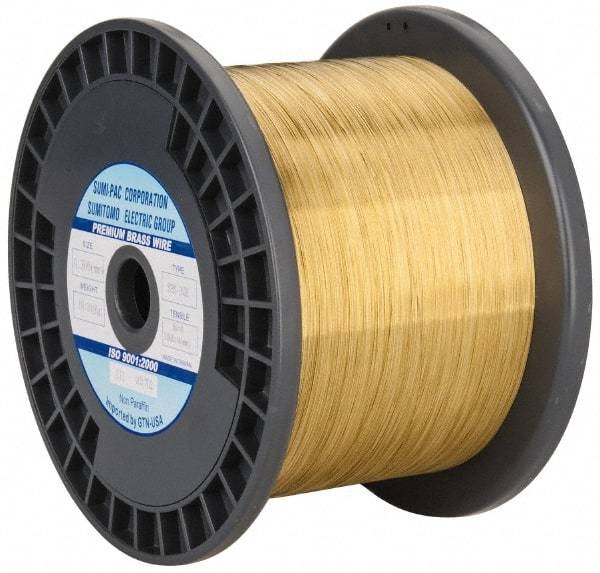 Global EDM - Brass Hard Grade Electrical Discharge Machining (EDM) Wire - 99 Lbs. Max Tensile Strength - Industrial Tool & Supply