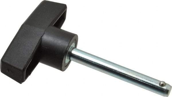 Value Collection - 1/4" Diam, 2" Usable Length, T Handle, Quick Release Pin - 2-3/4" OAL, Grade C1010/C1022 Steel, Zinc-Plated Finish - Industrial Tool & Supply