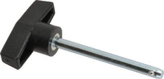 Value Collection - 1/4" Diam, 2-3/4" Usable Length, T Handle, Quick Release Pin - 3-1/2" OAL, Grade C1010/C1022 Steel, Zinc-Plated Finish - Industrial Tool & Supply