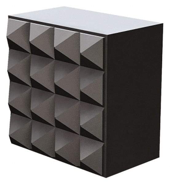 Fairlane - 1/2" Square, 10-32 Thread, 1/2" High, Fine Tooth Grade, Diamond Serration, Solid Carbide, Square Positioning Gripper - 0.03 x 45A° Chamfer - Industrial Tool & Supply