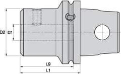 Kennametal - KM63XMZ Modular Connection 1" Hole End Mill Holder/Adapter - 2" Nose Diam, 80mm Projection, Through-Spindle Coolant - Exact Industrial Supply