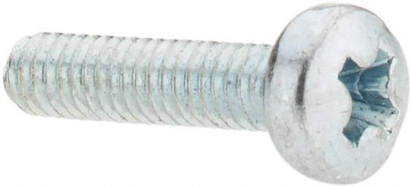 Value Collection - M2.5x0.45, 10mm Length Under Head Phillips Drive Machine Screw - Pan Head, Grade 4.8 Steel, Zinc-Plated Finish, Without Washer - Industrial Tool & Supply