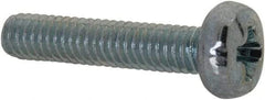 Value Collection - M2.5x0.45, 12mm Length Under Head Phillips Drive Machine Screw - Pan Head, Grade 4.8 Steel, Zinc-Plated Finish, Without Washer - Industrial Tool & Supply