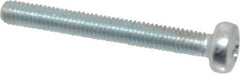 Value Collection - M3x0.50, 25mm Length Under Head Phillips Drive Machine Screw - Pan Head, Grade 4.8 Steel, Zinc-Plated Finish, Without Washer - Industrial Tool & Supply