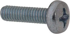 Value Collection - M4x0.70, 14mm Length Under Head Phillips Drive Machine Screw - Pan Head, Grade 4.8 Steel, Zinc-Plated Finish, Without Washer - Industrial Tool & Supply