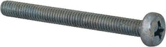 Value Collection - M4x0.70, 40mm Length Under Head Phillips Drive Machine Screw - Pan Head, Grade 4.8 Steel, Zinc-Plated Finish, Without Washer - Industrial Tool & Supply